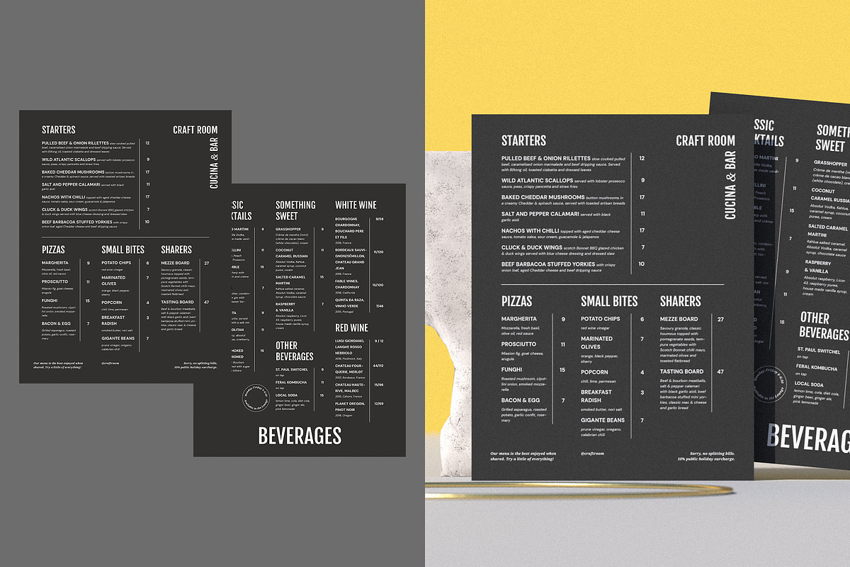 Restaurant Menu | Food and Drinks, a Brochure Template by BigWeek