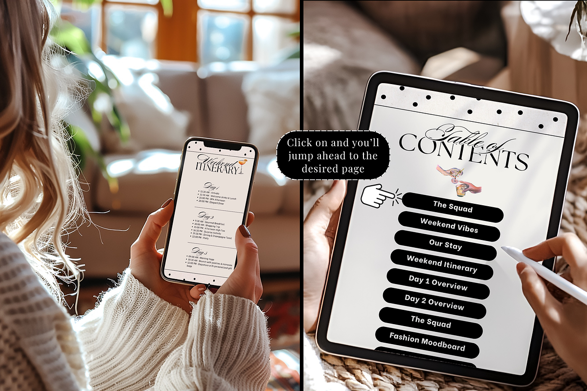 Bachelorette Itinerary Template, a Social Media Template by PixelBloomClub (Photo 3 of 4)