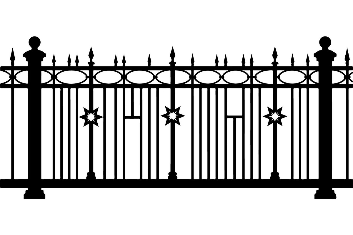 Luxury Scrollwork Iron Fence, an Object Graphic by Designer_Momina (Photo 13 of 14)