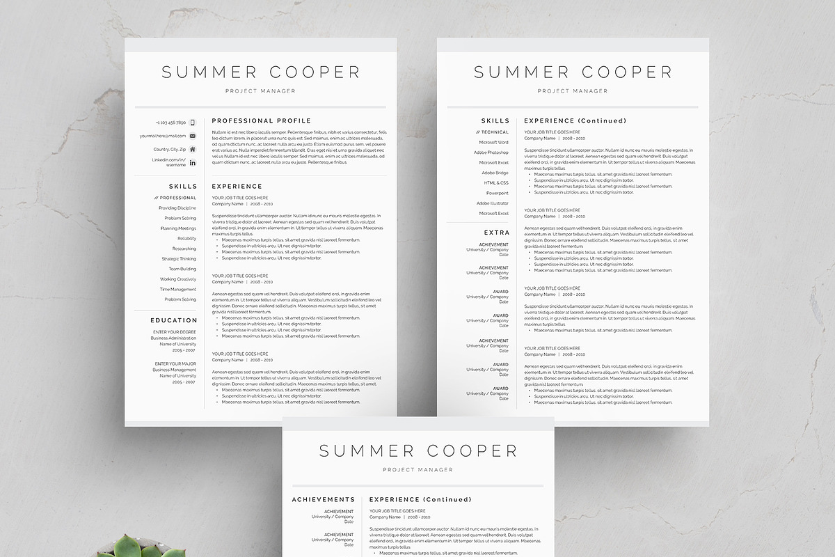 Word Resume & Cover Letter Template, a Resume Template by DemeDesign (Photo 3 of 6)