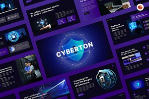 Cyber Security Powerpoint, a Presentation Template by Biwarastudio