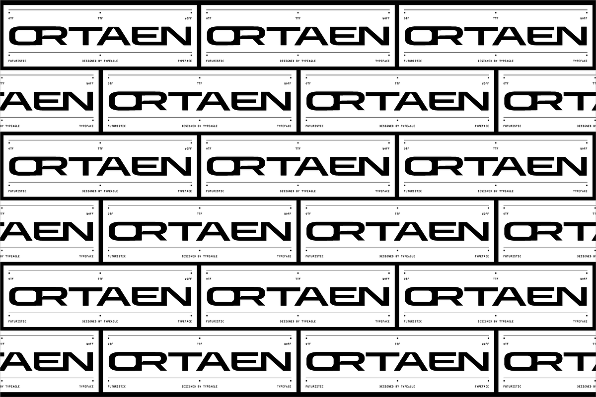 Ortaen - Futuristic Display Font, a Sans Serif Font by Typeagle (Photo 7 of 10)