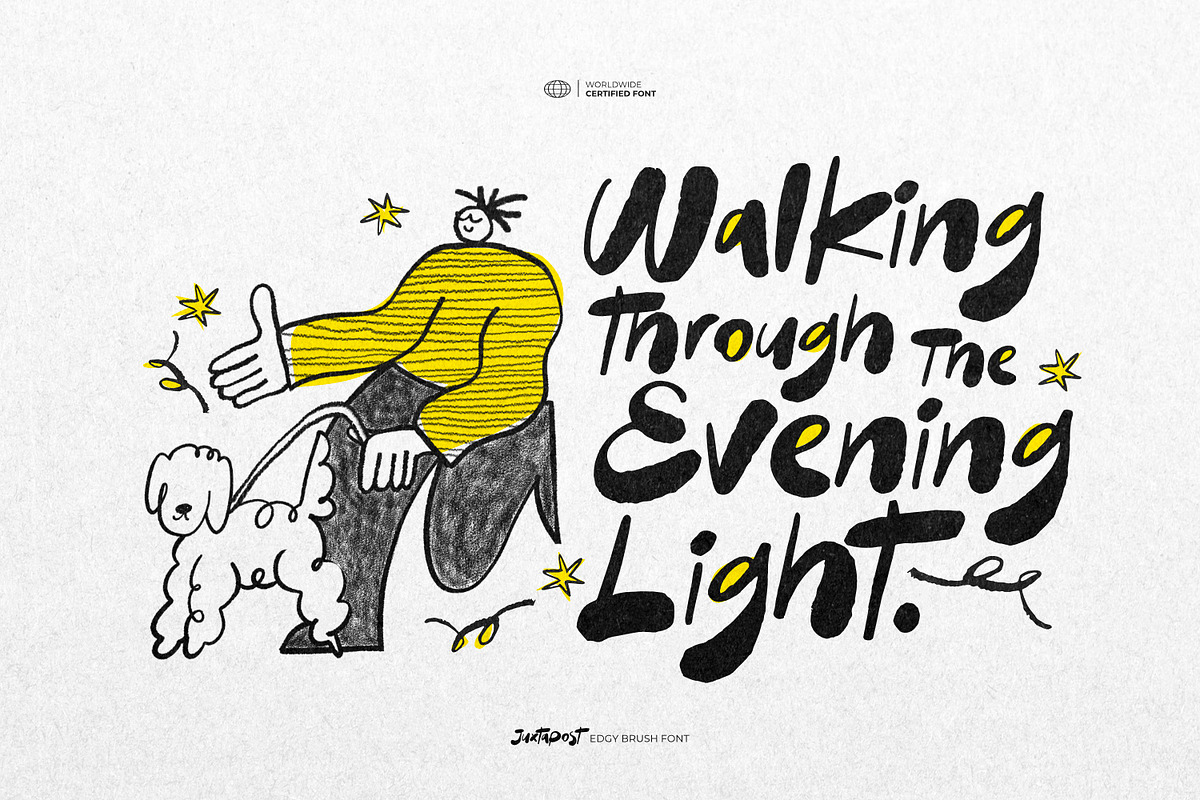 Juxtapost - Edgy Brush Font, a Handwritten Font by ikiiko (Photo 5 of 7)