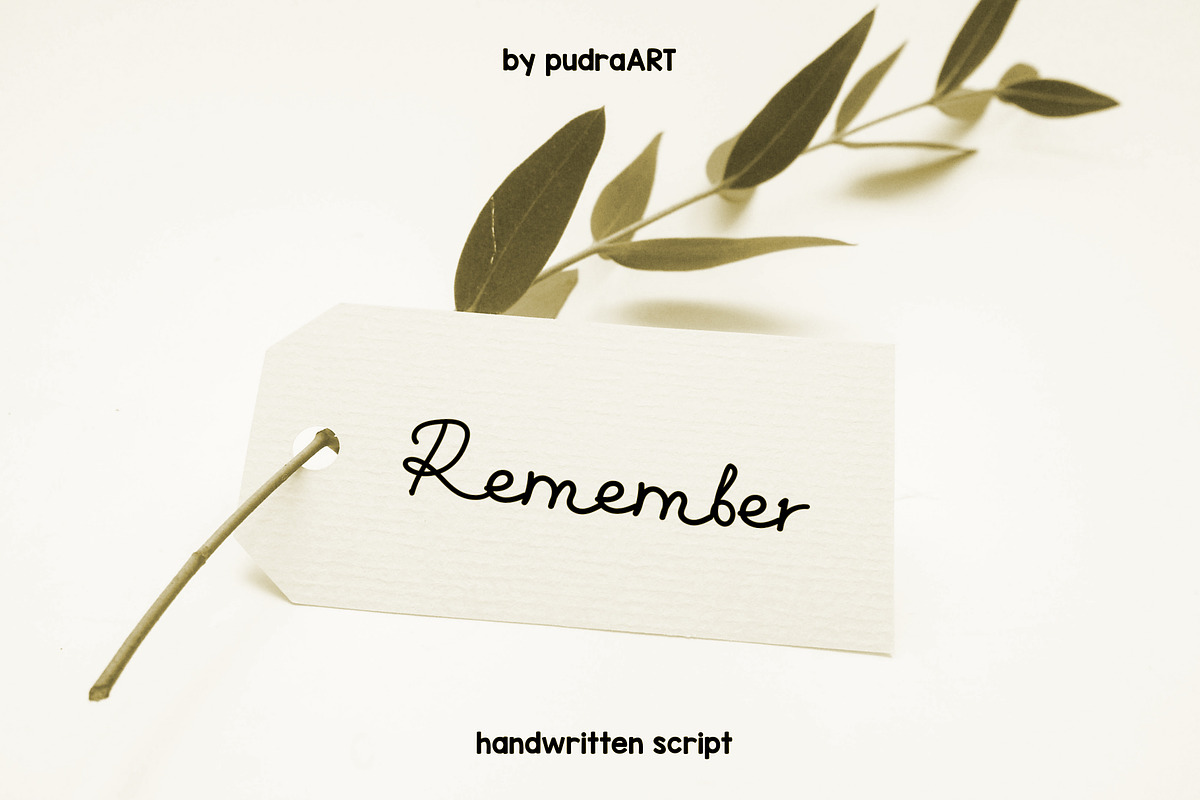 Remember, a Script Font by PudraART (Photo 1 of 10)