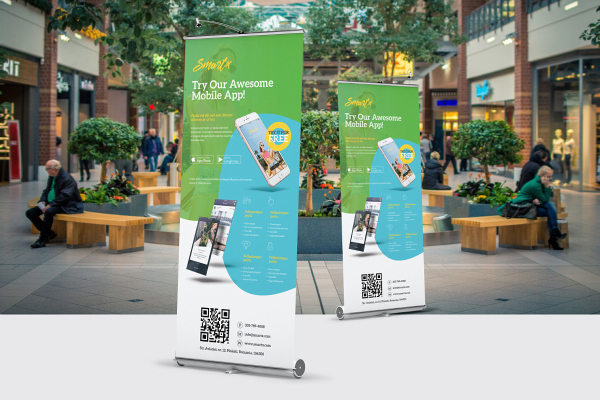 Mobile App Roll-Up Banner, a Flyer Template by floringheorghe (Photo 4 of 4)
