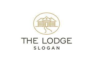 Vintage Rustic Cabin Lodge Logo, a Branding & Logo Template by Buqancreative