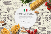 Hand Drawn Italian Pasta Set, a Food Illustration by Yevheniia (Thumbnail 1 of 8)