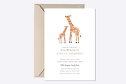Giraffe Baby Shower Invite, an Invitation Template by origamiprints (Thumbnail 1 of 2)