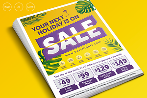 Tropical Summer Holiday Sale Flyer