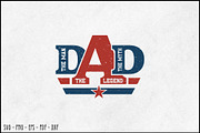 DAD The Man The Myth The Legend SVG, an Object Graphic by BeeCraftR (Thumbnail 1 of 5)