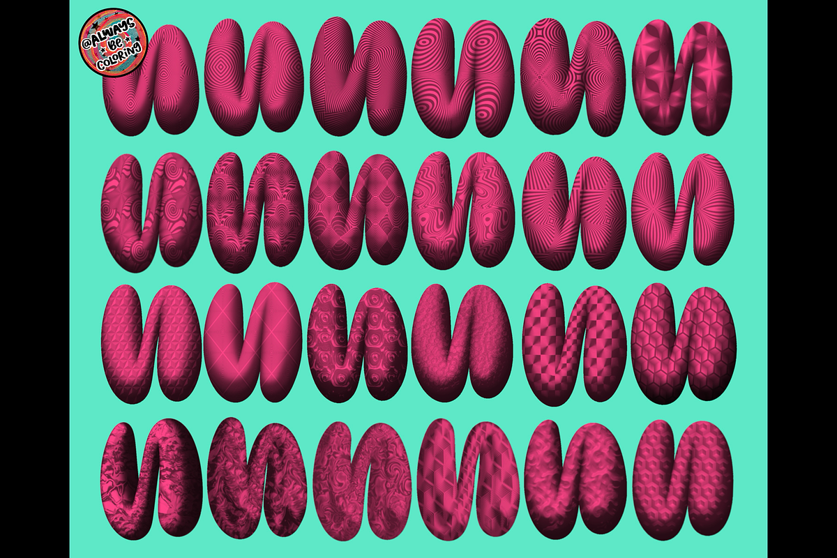 Procreate Trippy 3D Brush Set, a Brush Add-On by AlwaysBeColoring (Photo 15 of 15)