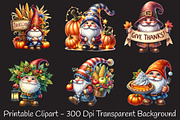 Gnome Thanksgiving Mood Clipart, an Illustration by RobertsArt (Thumbnail 2 of 7)