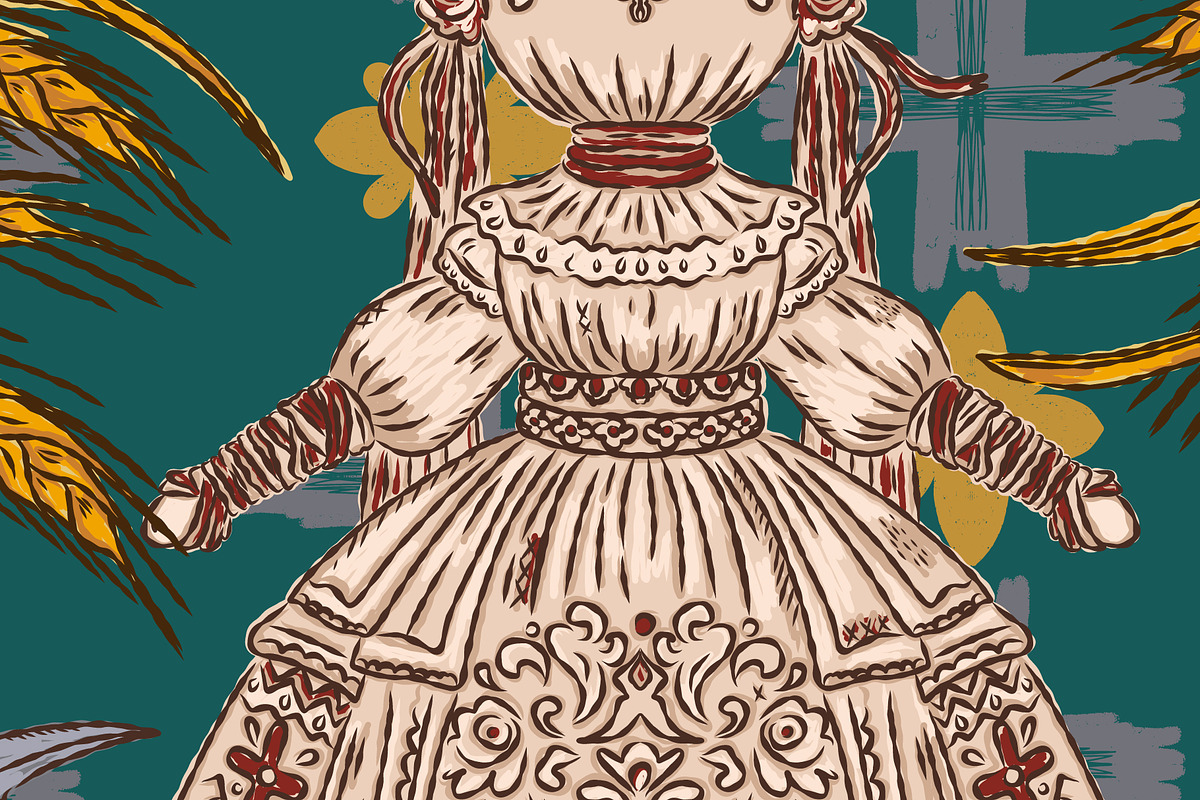 Slavic Harvest Folk Doll, a Pattern Graphic by NayaChu (Photo 4 of 6)