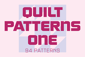 Quilt Patterns One Font