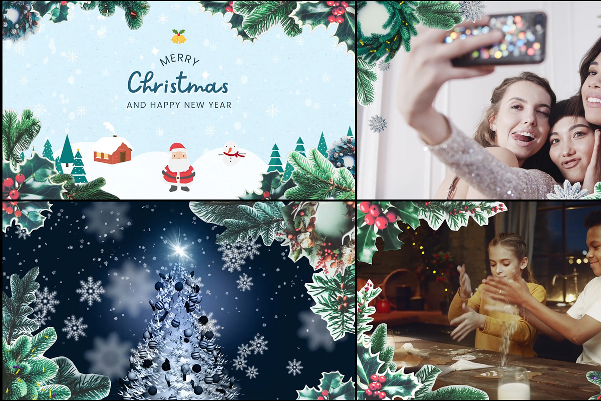 Christmas Wreath Frames | DaVinci, a Templates & Theme by FlashFXbox (Photo 1 of 2)