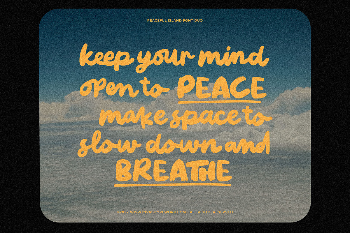 Peaceful Island - Font Duo, a Script Font by Invasi Studio (Photo 2 of 10)