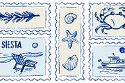 Mediterranean seaside postage stamp, an Animal Illustration by Zimages (Thumbnail 2 of 3)