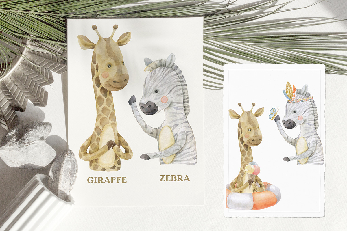 Safari Baby Animals Watercolor, an Animal Illustration by Cat In Colour (Photo 3 of 11)