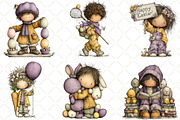 Whimsical Easter Kids Clipart, an Illustration by Black Bird Studio (Thumbnail 5 of 6)