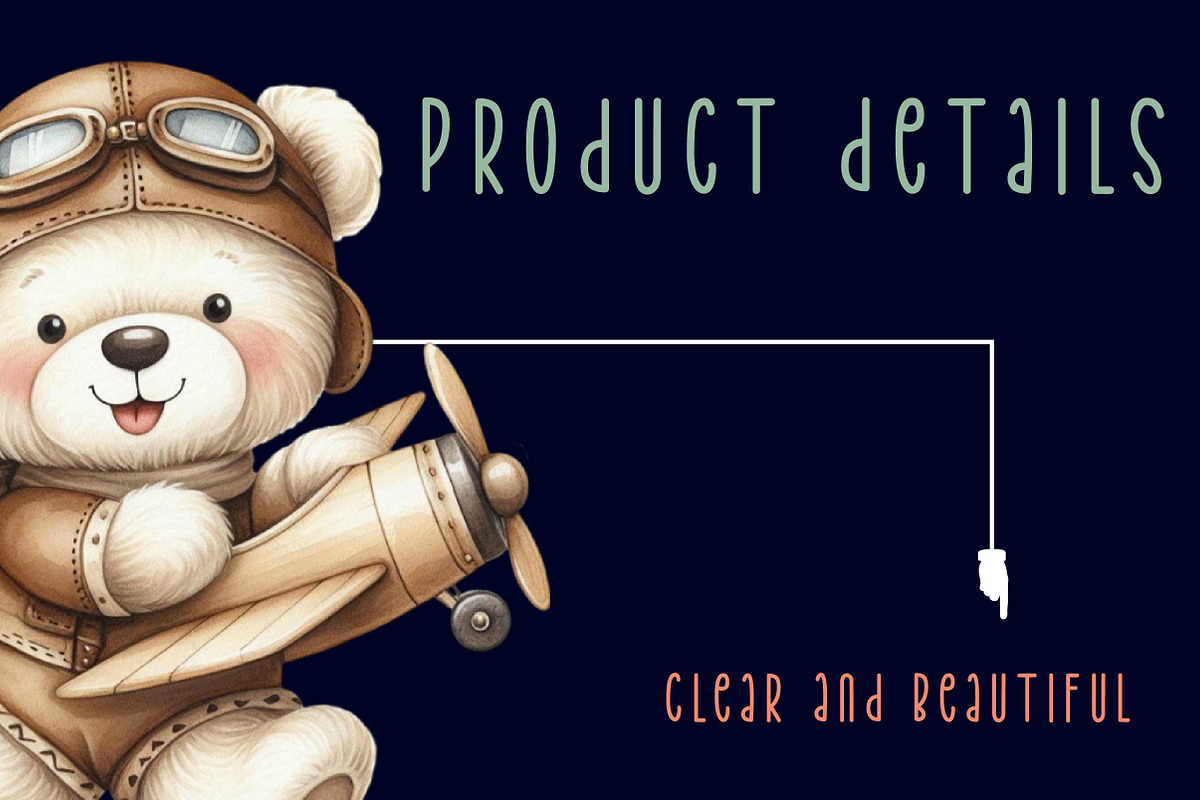 Watercolor Teddy bear clipart, an Illustration by CreationArt (Photo 6 of 7)