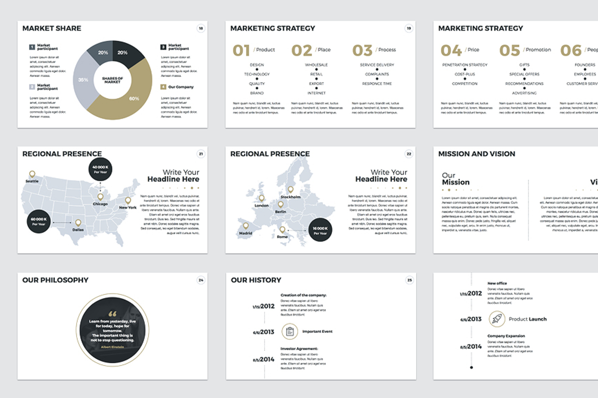 Annual Report PowerPoint Template, a Presentation Template by JetzTemplates (Photo 4 of 8)