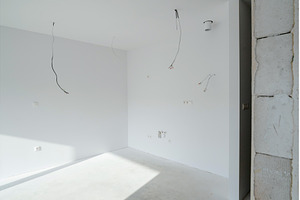 Empty kitchen space with electrical, an Architecture Photo by HalfPoint