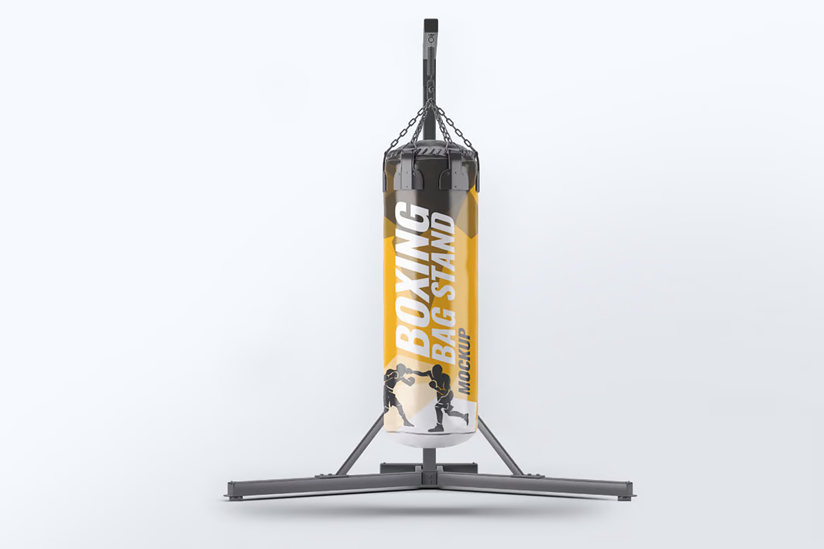 Boxing Bag Stand Mock-Up, a Product Mockup by DesignRushMarket (Photo 2 of 7)