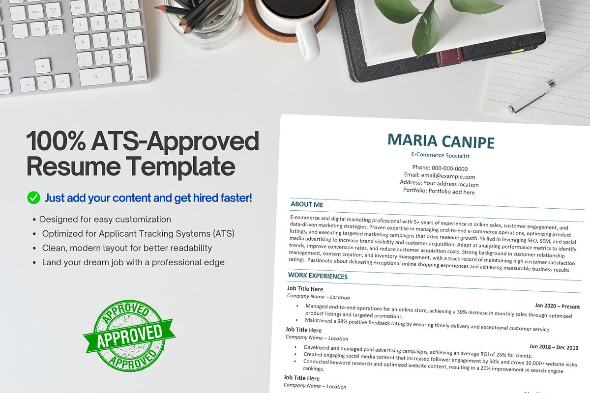 ATS Resume / CV, a Resume Template by Anjum Ilyas (Photo 5 of 8)