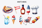 4th of July Clipart Bundle Patriotic, a Decorative Illustration by Anca Digital Vibe (Thumbnail 3 of 9)