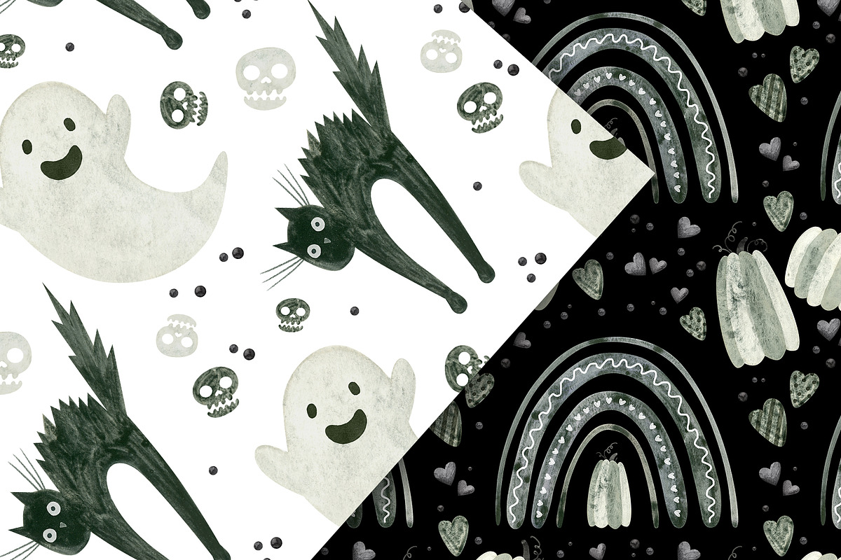 Halloween Clipart, Rainbows, Pattern, a Graphic by Valin Malin (Photo 10 of 14)