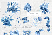 INTO THE DEEP Watercolor Collection, an Illustration by Cat In Colour (Thumbnail 7 of 8)