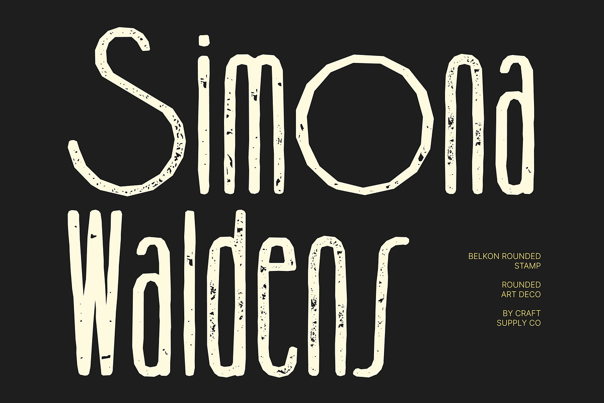 Belkon Rounded Stamp, a Sans Serif Font by Craft Supply Co. (Photo 3 of 8)
