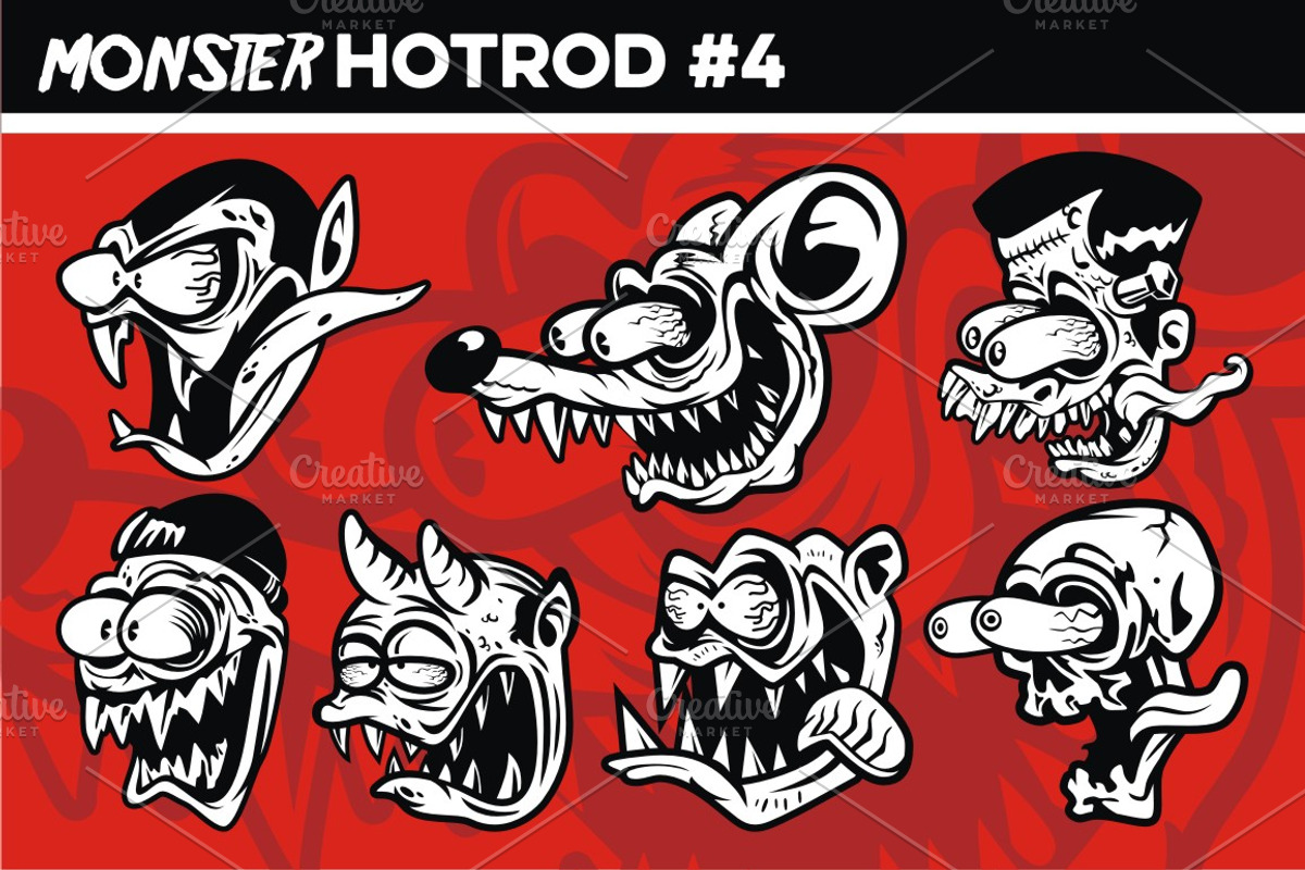 MONSTER HOTROD HEAD #4, an Illustration by arace