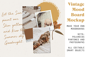 Vintage/Fashion Mood board Mockup