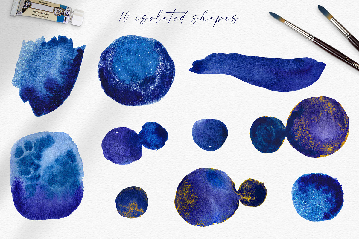 Blue Seamless Watercolor Textures, a Texture Graphic by CatJello Graphics (Photo 18 of 24)