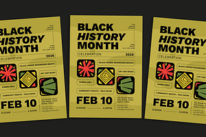 Black History Month Event Flyer, a Flyer Template by Gumico Studio.