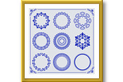 Vintage Big Set of Round Vector, a Decorative Illustration by FineArtStudio (Thumbnail 2 of 3)