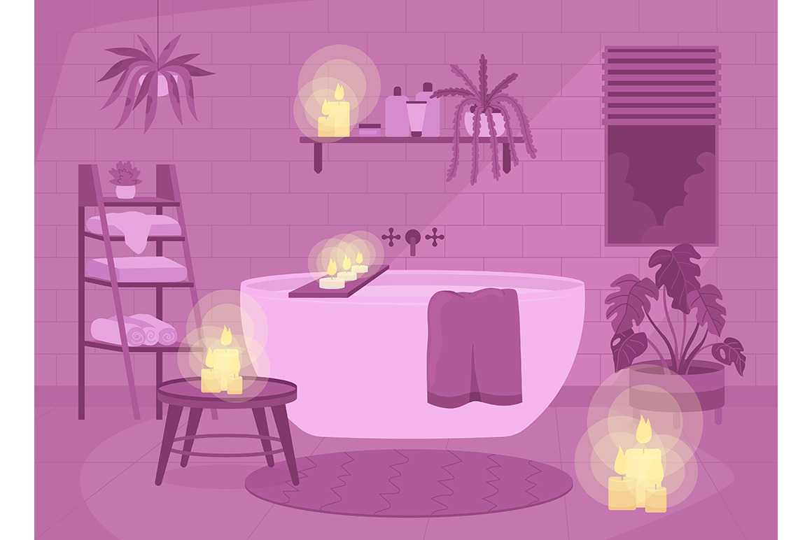 Romantic bathroom atmosphere, a Decorative Illustration by IMG visuals ...