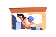 Families, couples sleep together set, a Person Illustration by PaperTrident (Thumbnail 5 of 11)