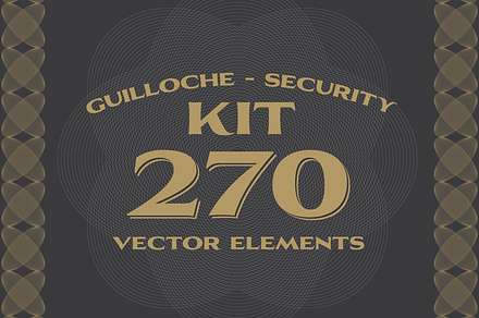 270 Vectors : Guilloche/Security Kit