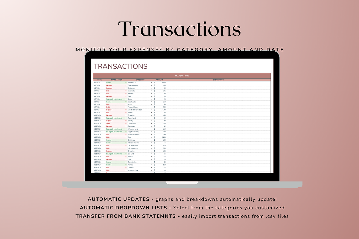 Simple Monthly Budget - Neutral, a Templates & Theme by The Creative Plans co (Photo 7 of 10)