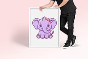 Cute Elephant Clipart, an Animal Illustration by Forhadx5 (Thumbnail 9 of 10)