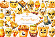 Yellow Halloween Clipart Sublimation, an Illustration by SinaCreation (Thumbnail 1 of 5)