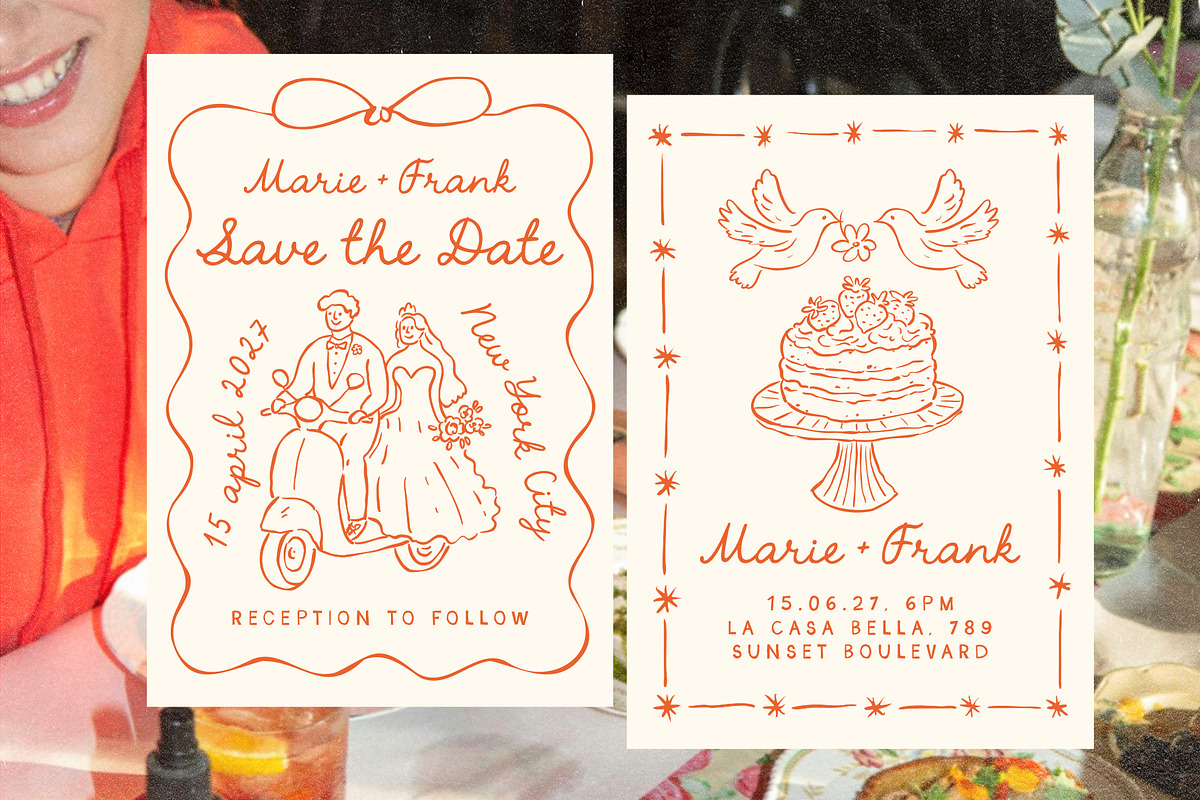 Whimsical Wedding SVG Illustrations, an Object Graphic by Ayya Studio (Photo 4 of 12)