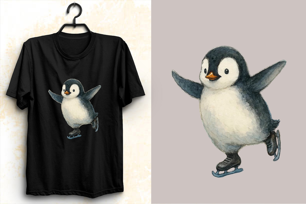 Winter Penguin Christmas Penguin Bun, an Illustration by SVGArt (Photo 5 of 8)