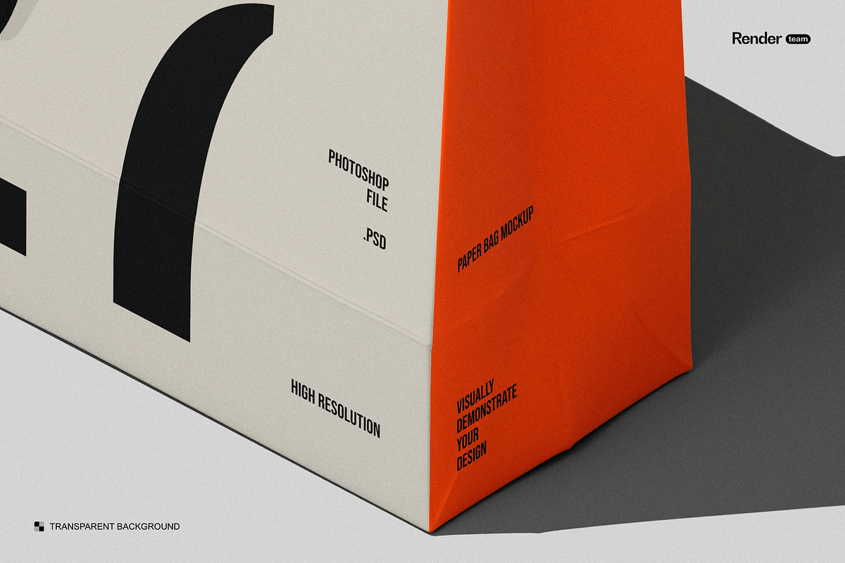 Paper Bag Mockup Set, a Packaging Mockup by Renderteam (Photo 12 of 12)
