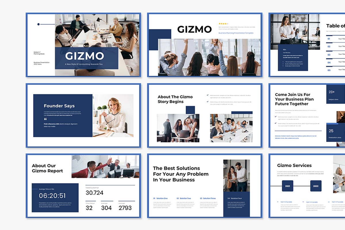Gizmo Business Presentation, a Presentation Template by Analogous Temp (Photo 2 of 5)