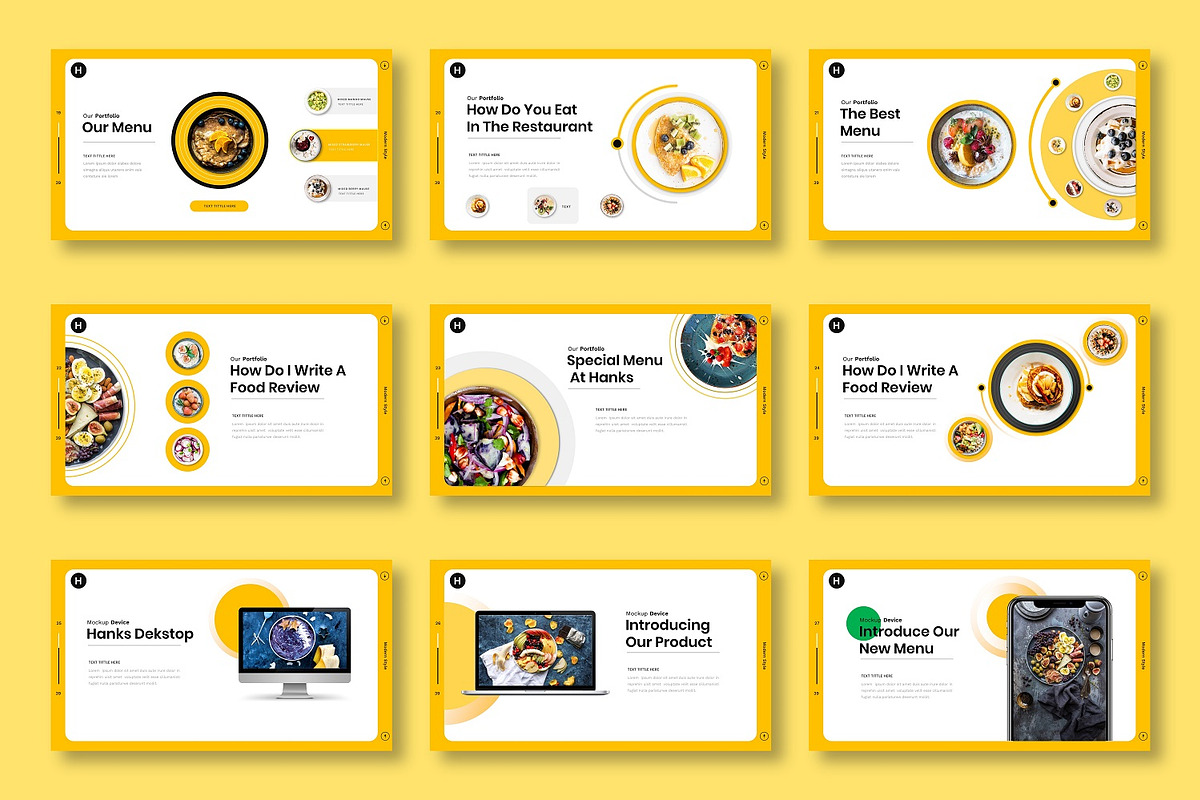 Hanks - Food Google Slide Template, a Presentation Template by Dens Creative Studio (Photo 4 of 6)