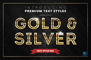 Gold & Silver #2 - 20 Text Styles, a Layer Style Add-On by Jonas Stensgaard (Thumbnail 3 of 23)