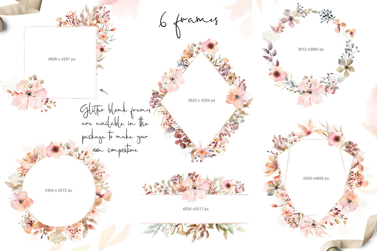 Loose floral & gold glitter, an Illustration by marie dricot (Photo 4 of 21)